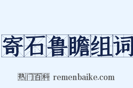 寄石鲁瞻组词是什么意思的图片